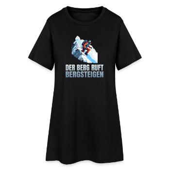Der Berg ruft - Frauen T-Shirt-Kleid - Schwarz - Vorne