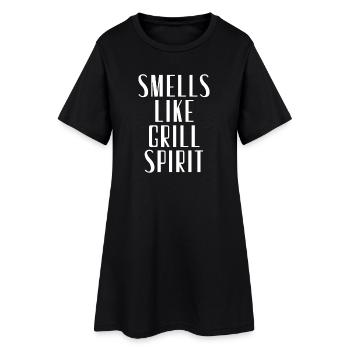 Smells like grill spirit - Frauen T-Shirt-Kleid - Schwarz - Vorne