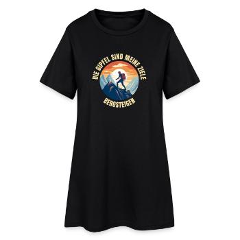 Die Gipfel sind meine Ziele - Frauen T-Shirt-Kleid - Schwarz - Vorne