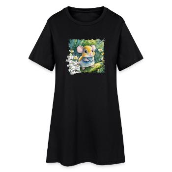 Was Du hast können viele haben - Maus Poster - Frauen T-Shirt-Kleid - Schwarz - Vorne