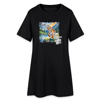 What you have, many can have | POSTER TIGER Image - Women’s T-Shirt Dress - black - Front