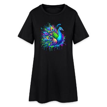 Paon - Robe T-shirt Femme - noir - Devant