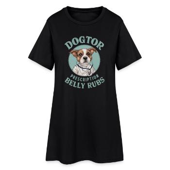 Prescription de Doggor : Frottements du ventre - Robe T-shirt Femme - noir - Devant