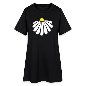 fleur énergie margarite fleur été nature - Robe T-shirt Femme - noir - Devant