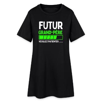 Futur grand-père - Robe T-shirt Femme - noir - Devant