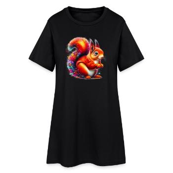 Squirrel - Women’s T-Shirt Dress - black - Front