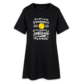Softball Enkelin Softball-Spieler - Frauen T-Shirt-Kleid - Schwarz - Vorne