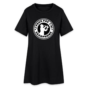 j'peux pas j'ai saxophone - Robe T-shirt Femme - noir - Devant