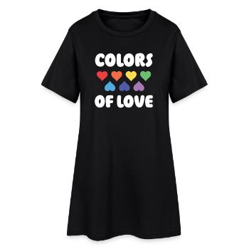 LGBTQ Pride Month - Colors of Love - Women’s T-Shirt Dress - black - Front