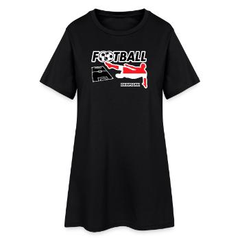 Football Fever Danemark - Robe T-shirt Femme - noir - Devant
