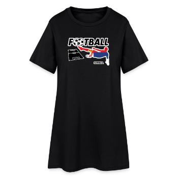 La fièvre du football Serbie - Robe T-shirt Femme - noir - Devant