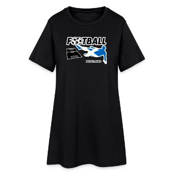 La fièvre du football en Écosse - Robe T-shirt Femme - noir - Devant