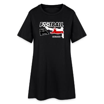 La fièvre du football en Angleterre - Robe T-shirt Femme - noir - Devant