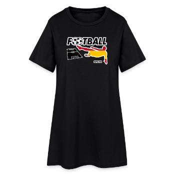 Fièvre du football Espagne - Robe T-shirt Femme - noir - Devant