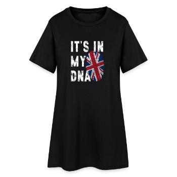 C’EST DANS MON ADN Drapeau britannique Angleterre Royaume-Uni Grande-Bretagne - Robe T-shirt Femme - noir - Devant