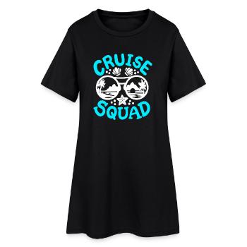 Kreuzfahrt Familie Urlaub - Frauen T-Shirt-Kleid - Schwarz - Vorne