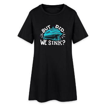 Kreuzfahrtschiff Kreuzfahrt - Frauen T-Shirt-Kleid - Schwarz - Vorne