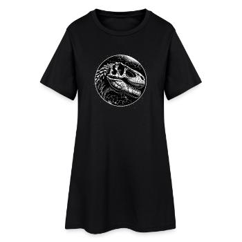 Squelette de dinosaure noir et blanc pour les fans de dinosaures - Robe T-shirt Femme - noir - Devant