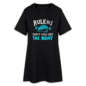 Kreuzfahrtschiff Kreuzfahrt - Frauen T-Shirt-Kleid - Schwarz - Vorne