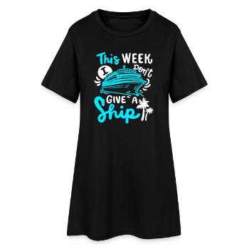 Kreuzfahrtschiff Urlaub - Frauen T-Shirt-Kleid - Schwarz - Vorne