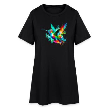 Colibri - Robe T-shirt Femme - noir - Devant