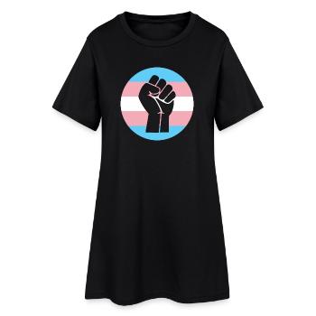 LGBTQ Pride Month - Fighting for Trans Equality - Women’s T-Shirt Dress - black - Front