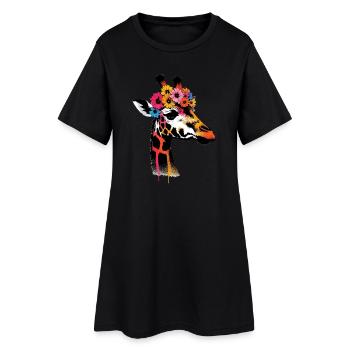 Giraffe - Women’s T-Shirt Dress - black - Front