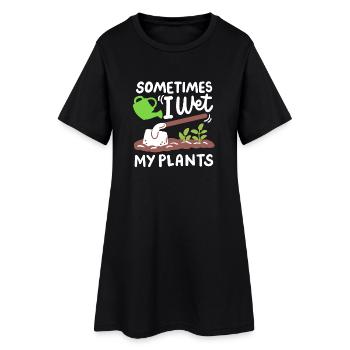 Garten Gartenarbeit Gießkanne - Frauen T-Shirt-Kleid - Schwarz - Vorne