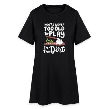 Garten Gartenarbeit - Frauen T-Shirt-Kleid - Schwarz - Vorne