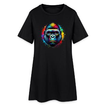 Gorille - Robe T-shirt Femme - noir - Devant