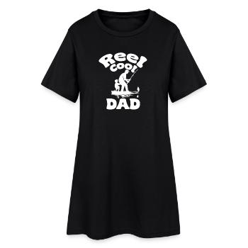 Reel Cool Dad Fisherman Daddy - Women’s T-Shirt Dress - black - Front