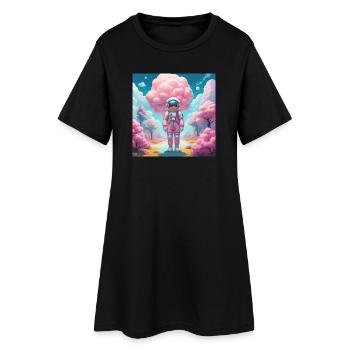 Astronaute - Robe T-shirt Femme - noir - Devant