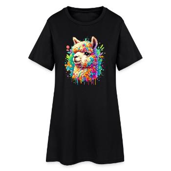 Alpaga - Robe T-shirt Femme - noir - Devant