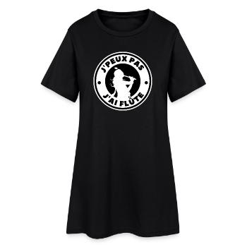 Je peux pas j'ai flûte - Robe T-shirt Femme - noir - Devant