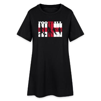 Football anglais - Robe T-shirt Femme - noir - Devant