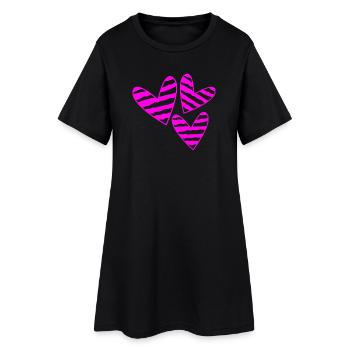 SAINT VALENTIN. EVJF. JE T'AIME. I LOVE YOU. AMOUR - Robe T-shirt Femme - noir - Devant