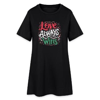 LGBTQ Pride Month - Love Always Wins - Women’s T-Shirt Dress - black - Front