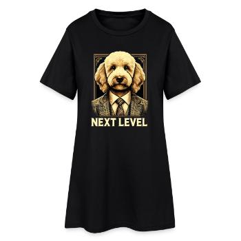 Goldendoodle Hund Next Level Anzug Geschenk - Frauen T-Shirt-Kleid - Schwarz - Vorne