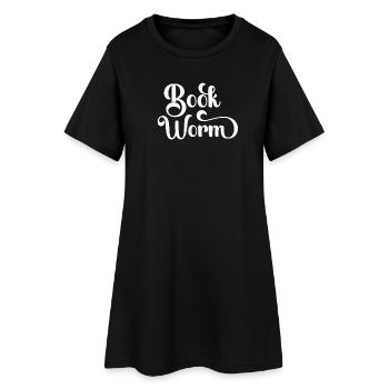 Lecture de livres Bookworm - Robe T-shirt Femme - noir - Devant