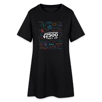 2500 ans de gribouillages mathématiques - Robe T-shirt Femme - noir - Devant