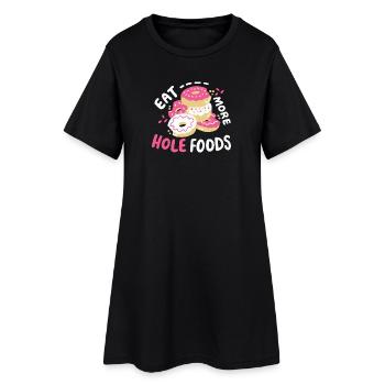 Donut Donut-Liebhaber - Frauen T-Shirt-Kleid - Schwarz - Vorne