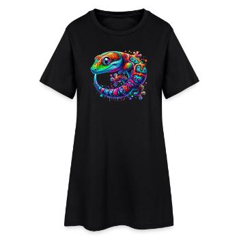 Gecko - Robe T-shirt Femme - noir - Devant