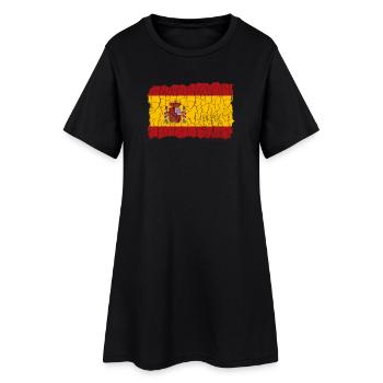 Espagne Drapeau Espania - Robe T-shirt Femme - noir - Devant