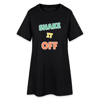 Vibrant Shake It Off Motivational Design - Women’s T-Shirt Dress - black - Front