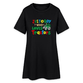 Traktor Traktor-Liebhaber - Frauen T-Shirt-Kleid - Schwarz - Vorne