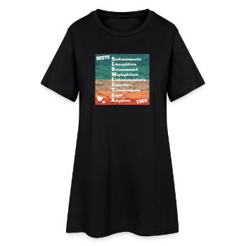 beste Schwester ever Die beste Schwester der Welt - Frauen T-Shirt-Kleid - Schwarz - Vorne