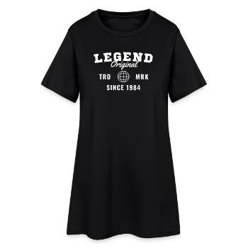 Année de naissance Légende Depuis 1984 - Robe T-shirt Femme - noir - Devant