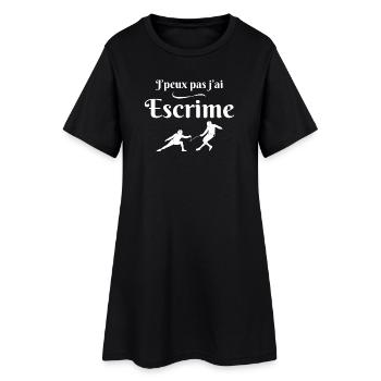 Fencing, Fencing, Fencing Fan - Women’s T-Shirt Dress - black - Front