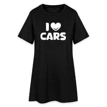 J’aime les voitures Car Love Tuner tuning Heart Logo Icon - Robe T-shirt Femme - noir - Devant