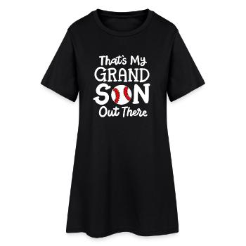 Baseball Baseballspieler - Frauen T-Shirt-Kleid - Schwarz - Vorne